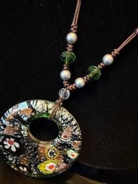 Boho Milifiore Art Glass Pendant